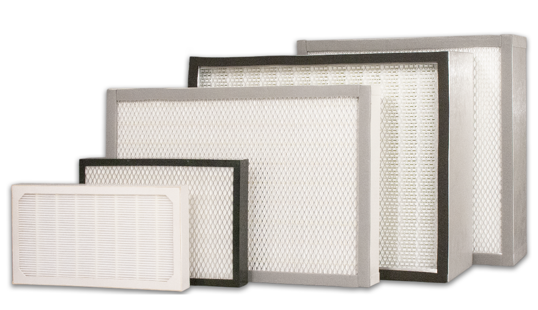 photo of 5 HEPA panel filters