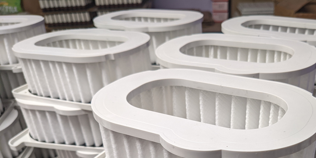 photo of custom oval shaped HEPA filters